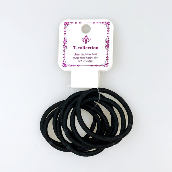 【まとめ買い】ヘアゴム 髪ゴム リングゴム 8P ブラック 0533/074996