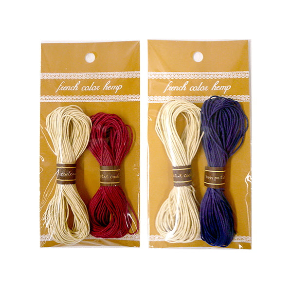 【まとめ買い】麻紐 フレンチカラー 2色入リ 0356/078172