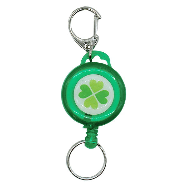 【まとめ買い】プルリールキーホルダー クローバー 0604/086833