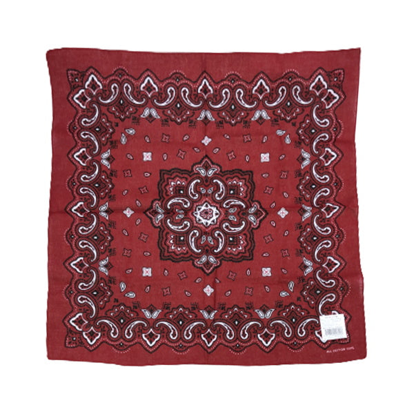 【まとめ買い】バンダナ ペイズリー柄 レッド 約55×55cm 1535/087001