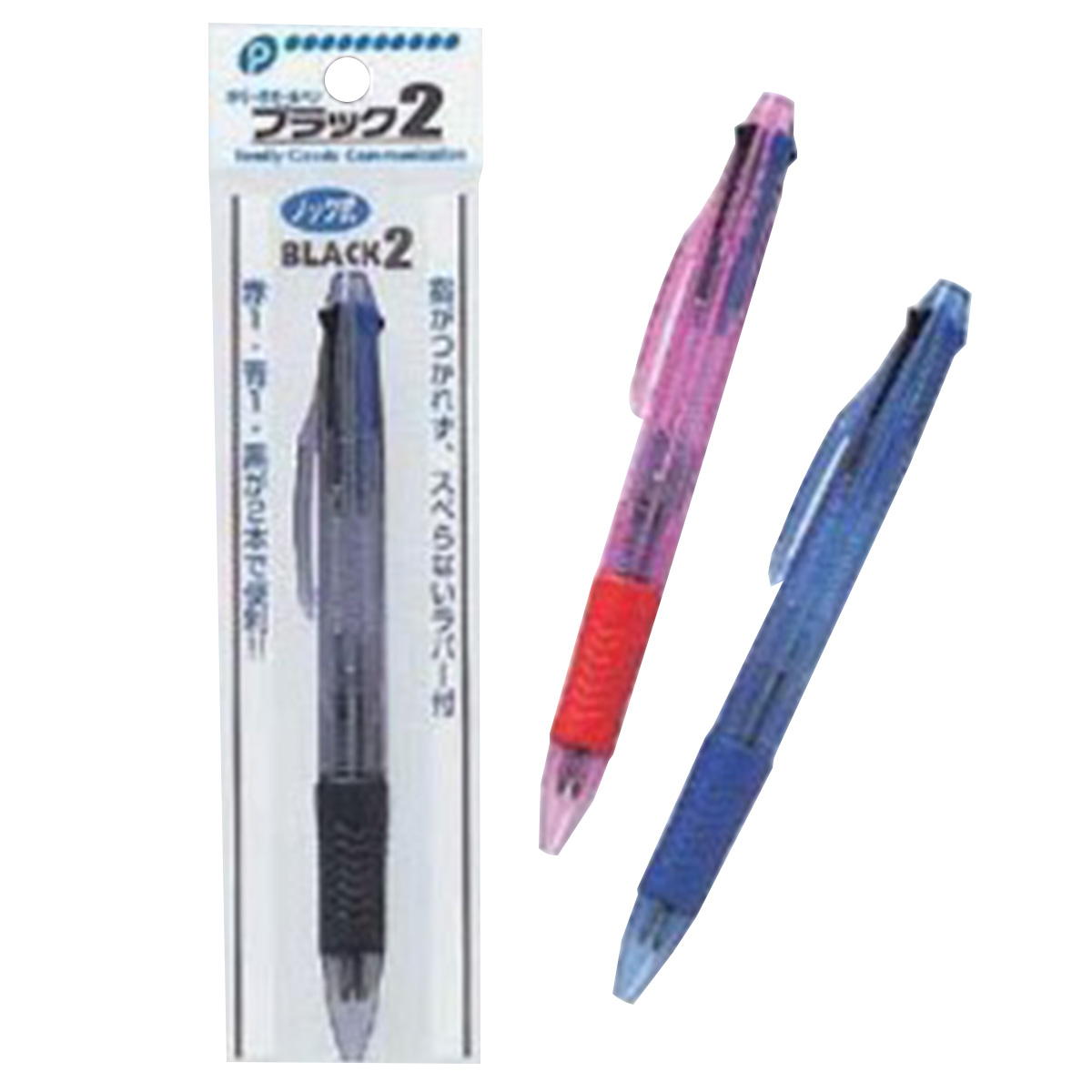 まとめ買い】ブラック2ラバー付(3色ボールペン) 0.7mm0894
