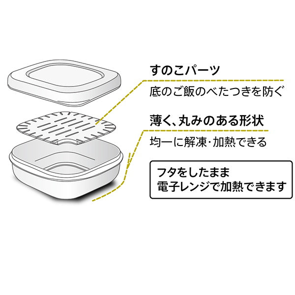 【まとめ買い】食品保存容器 冷凍容器 ごはん冷凍 マーナ(marna) K745 極(きわみ) 冷凍ご飯容器 ホワイト 2565/201784