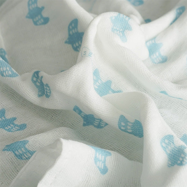 【まとめ買い】ダスター 台ふきん 大きめ ナチュラル ガーゼ布巾 ランチクロス キッチンクロス アクシス ガーゼ大判 カモメブルー 44×44cm 2565/218132