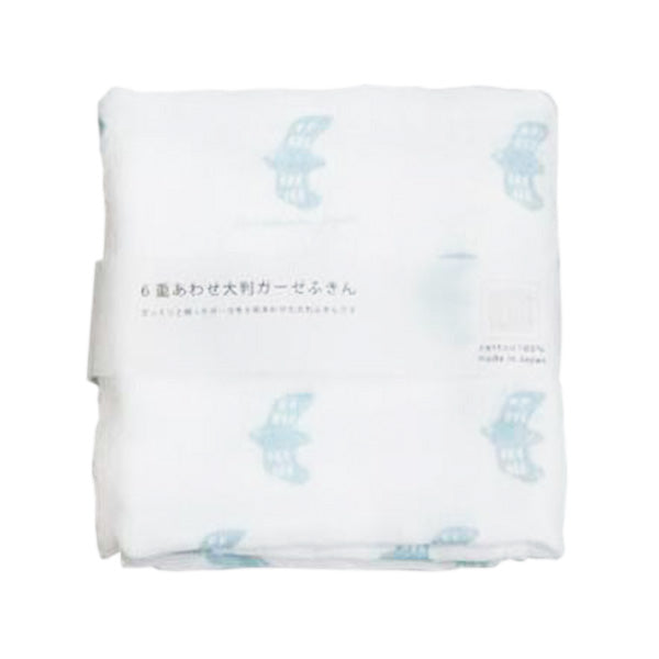 【まとめ買い】ダスター 台ふきん 大きめ ナチュラル ガーゼ布巾 ランチクロス キッチンクロス アクシス ガーゼ大判 カモメブルー 44×44cm 2565/218132