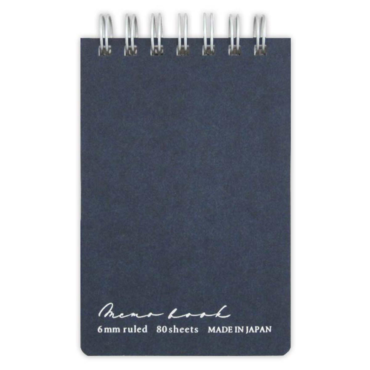 【まとめ買い】セミA7ツインリングメモ B罫 ネイビー 80枚0915/301211