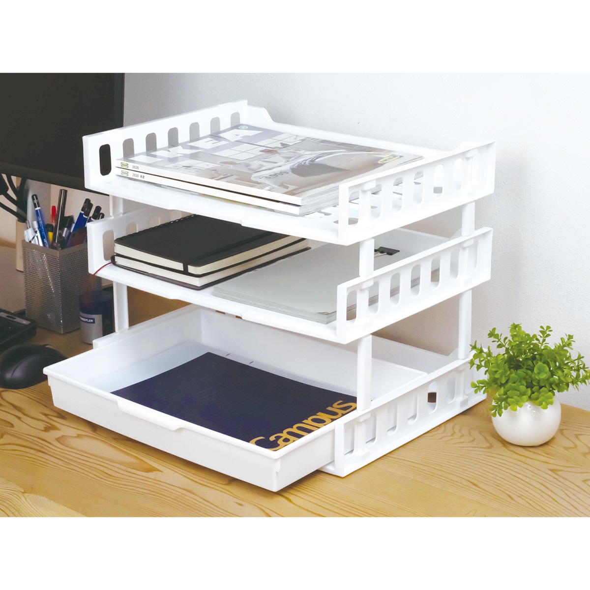 【まとめ買い】A4ペーパーラック横型 W0775/301537