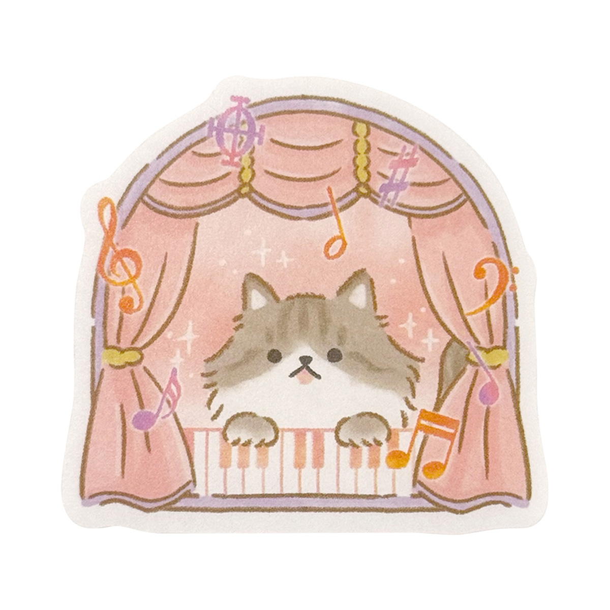 【まとめ買い】フレークシール 音楽と動物柄0936/301664