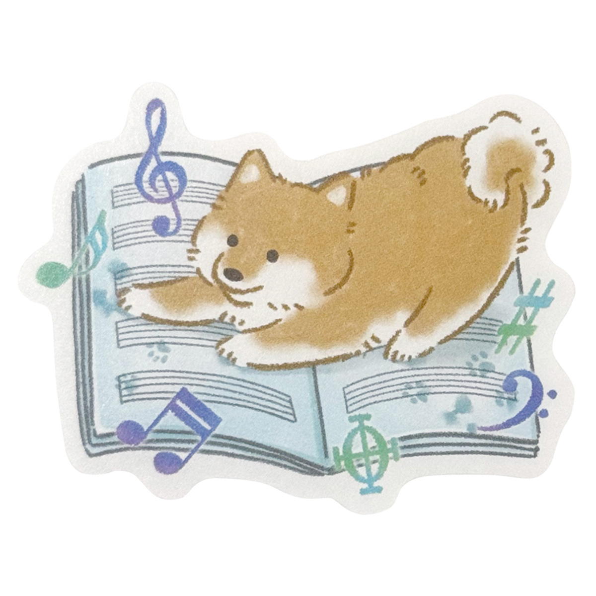 【まとめ買い】フレークシール 音楽と動物柄0936/301664