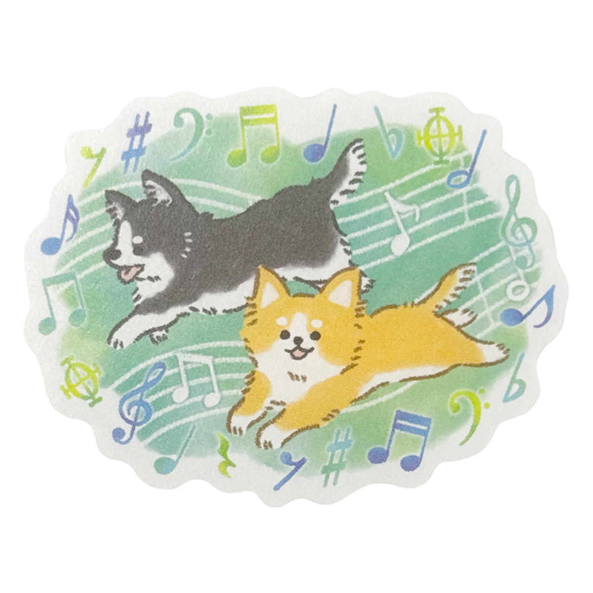 【まとめ買い】フレークシール 音楽と動物柄0936/301664