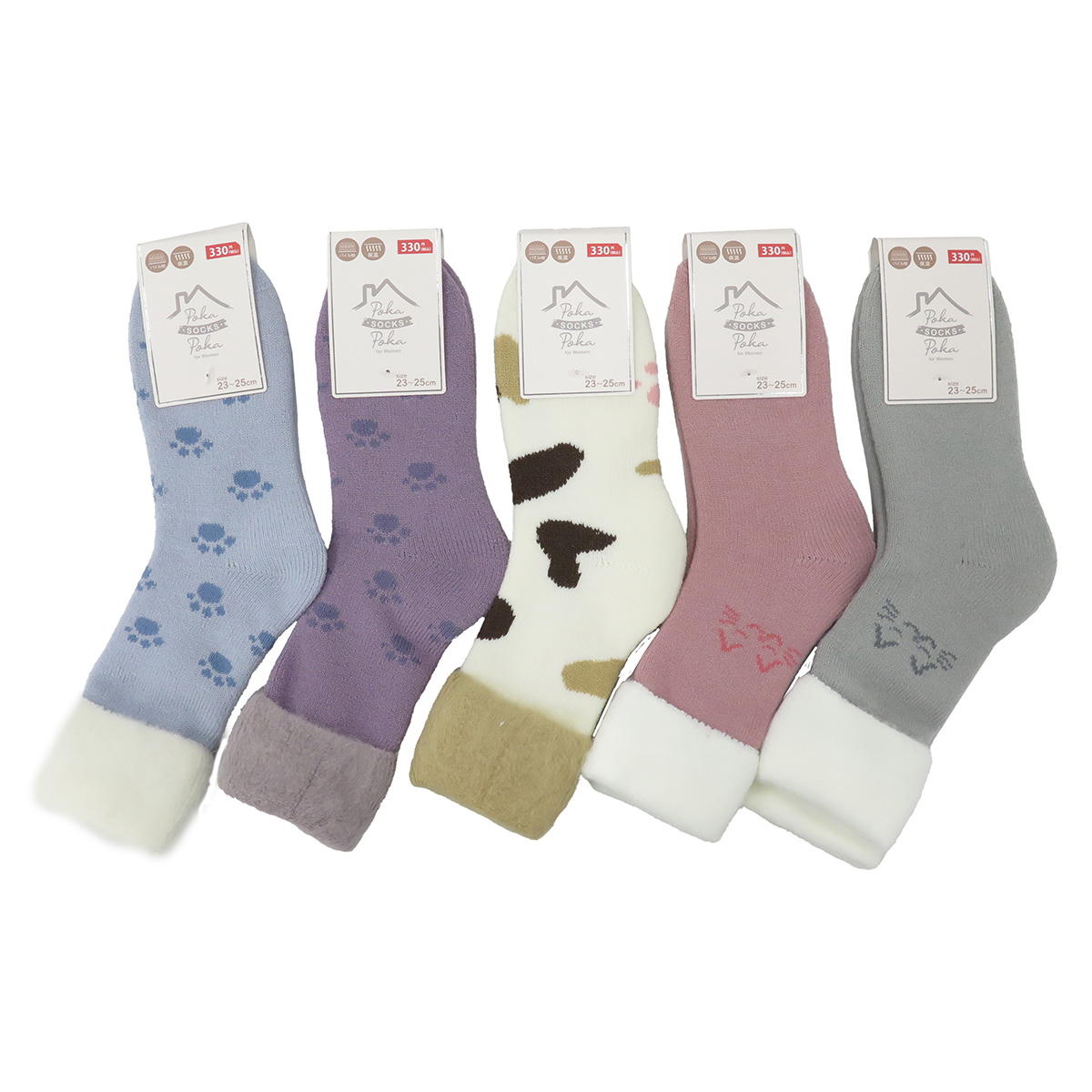 【まとめ買い】婦人ルームソックスネコ柄1380/304245