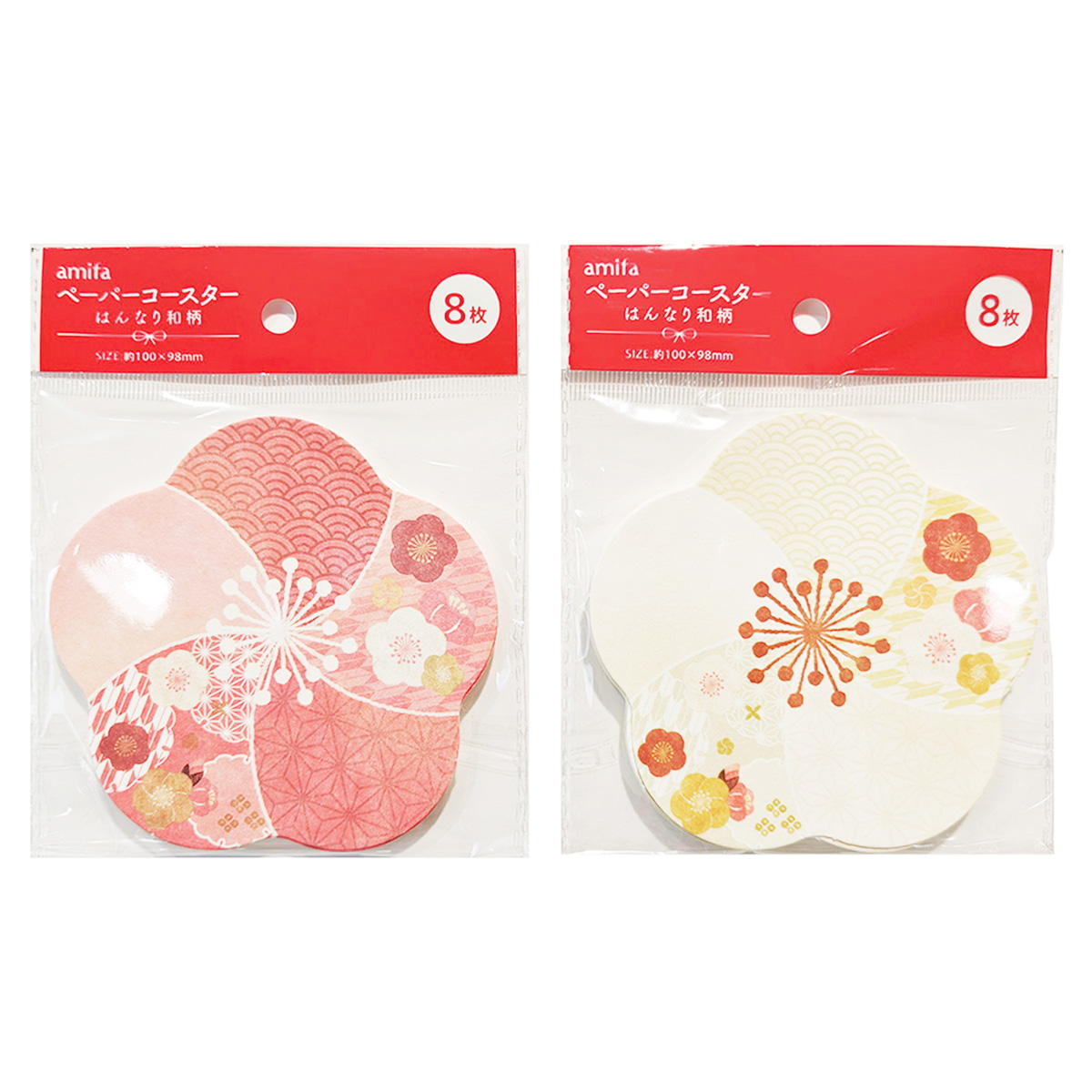 【まとめ買い】ペーパーコースター 8P はんなり和柄 0356/305140