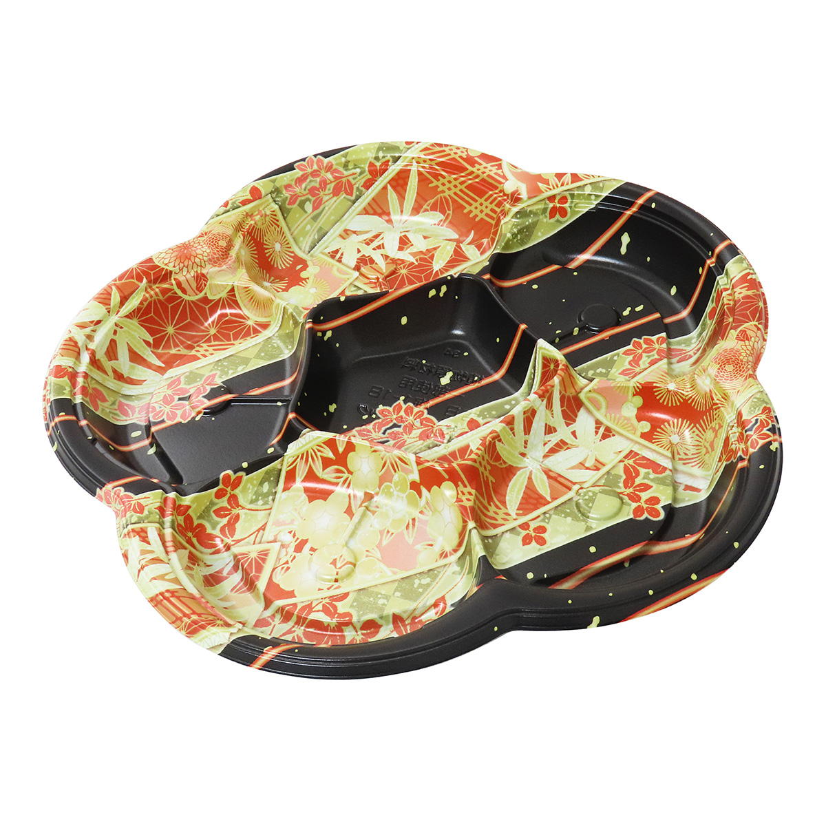 【まとめ買い】梅型仕切り皿雅柄2枚 0490/305179