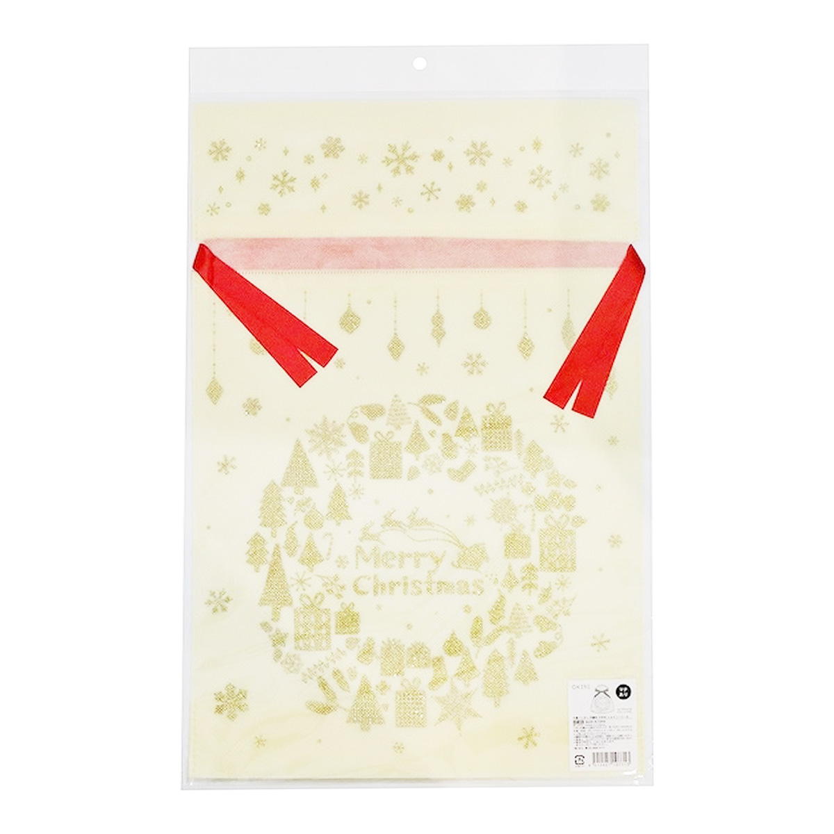 【まとめ買い】巾着バッグ L 不織布 マチ付 シャイニーリース0911/305329