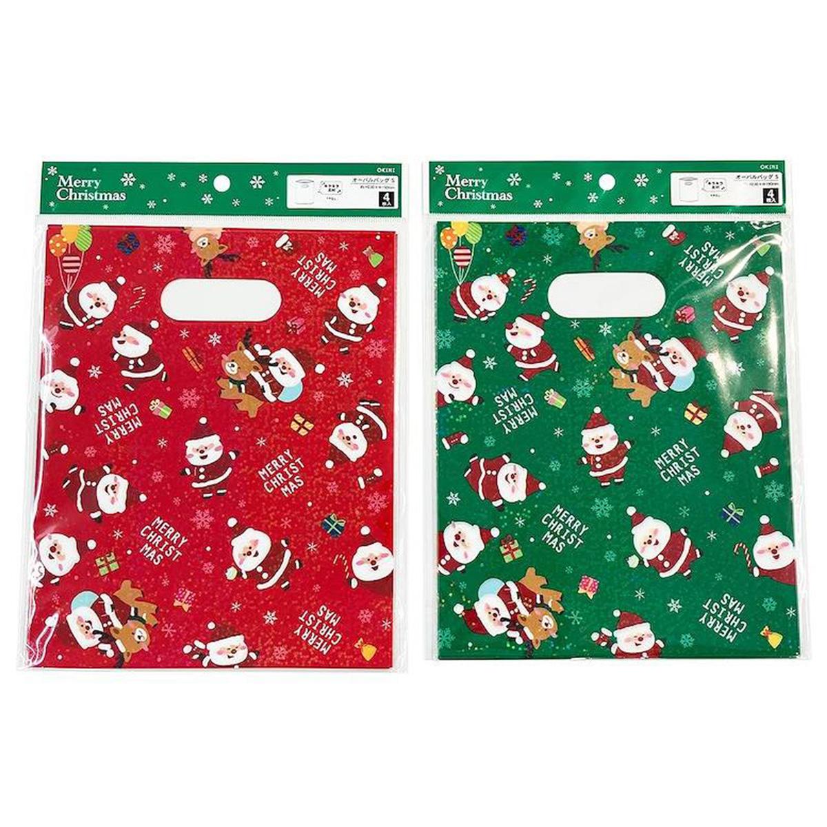 【まとめ買い】オーバルバッグ S ホログラム サンタ0911/305338