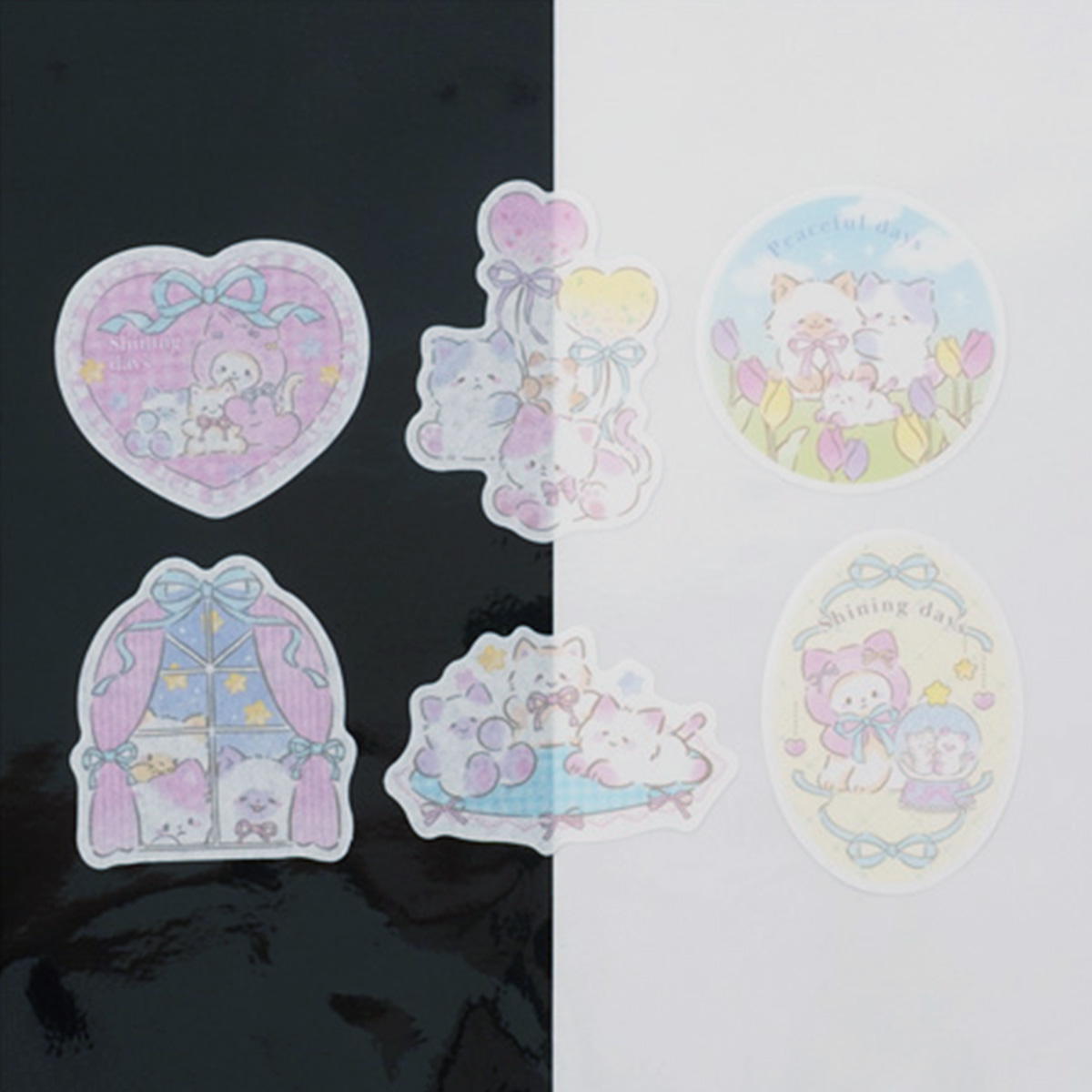 【まとめ買い】フレークシール ふわふわ猫柄 0936/305595