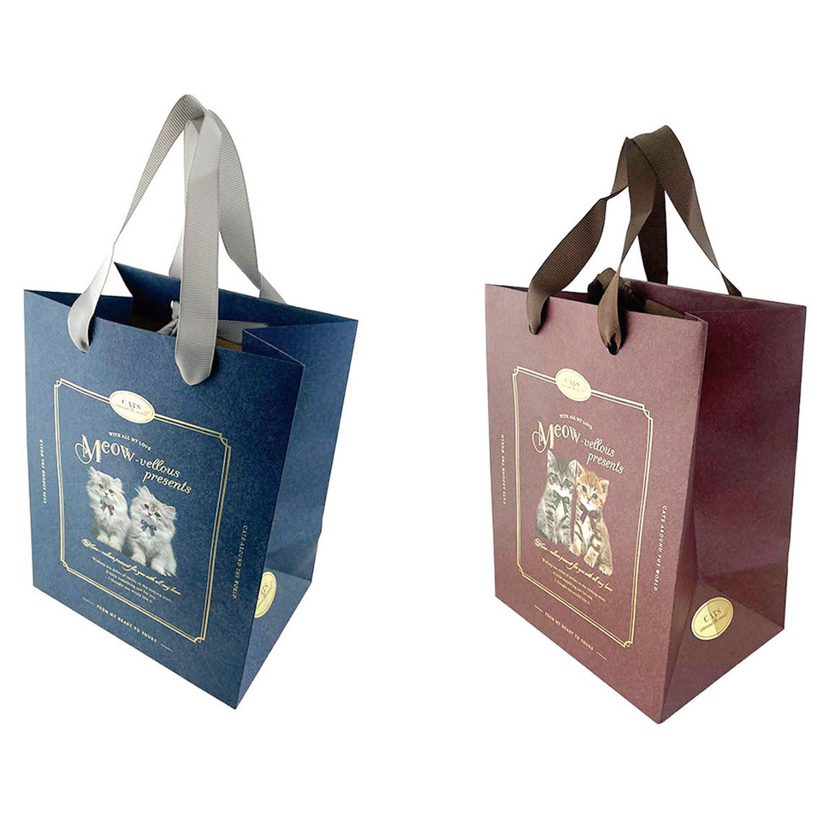 【まとめ買い】ハンドルバッグ S 縦 レトロキャット0356/307387