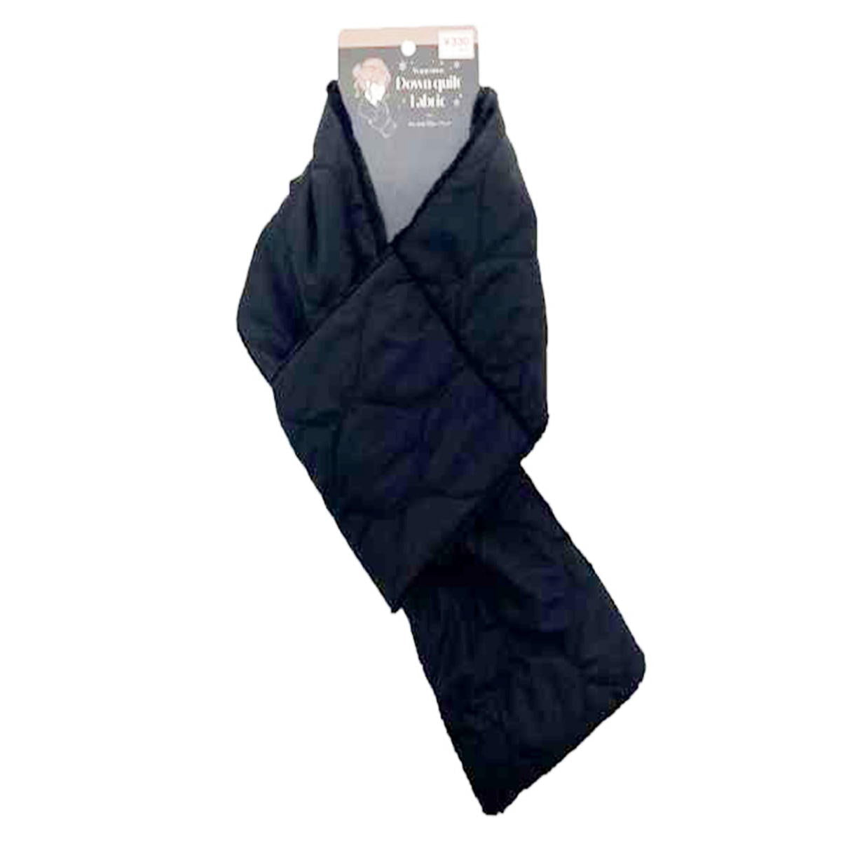 【まとめ買い】キルトマフラー ブラック29001/308489