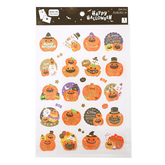 【まとめ買い】ラッピングシール 箔押し キラキラハロウィン 0911/309913