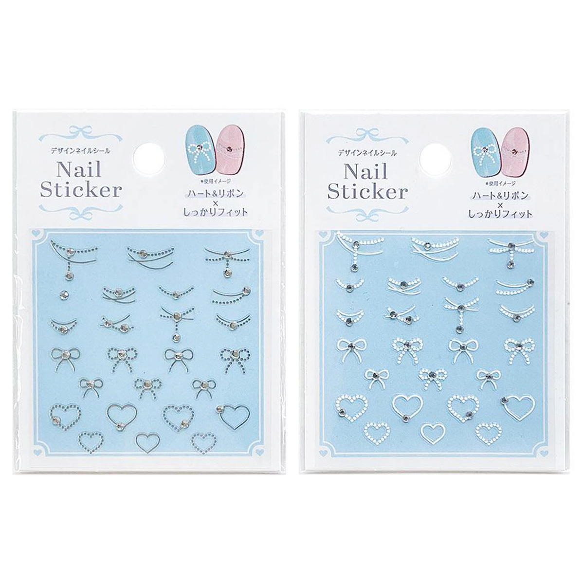 【まとめ買い】ネイルシール ハート&リボン 0948/311332