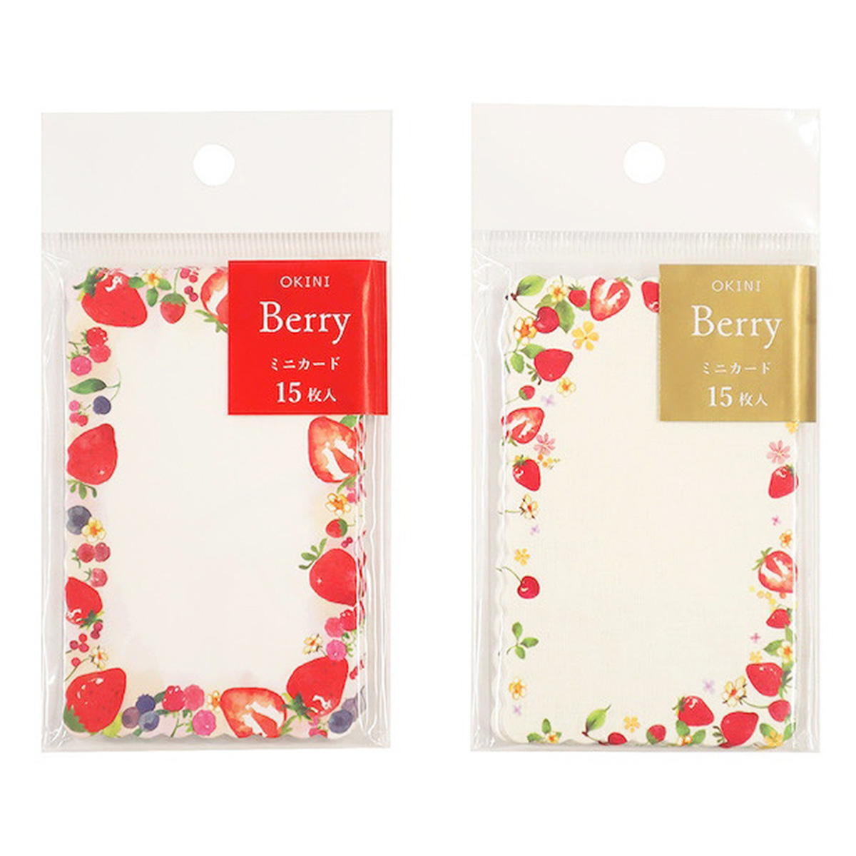 【まとめ買い】ミニカード ダイカット 15P ベリー 0911/313569