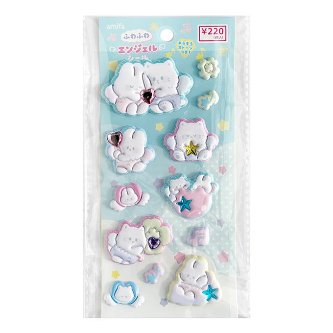 【まとめ買い】ふわふわエンジェルシール ストーン付き 0356/313674