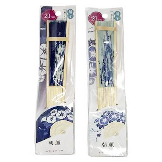 【まとめ買い】扇子21cm 朝顔 9001/314368
