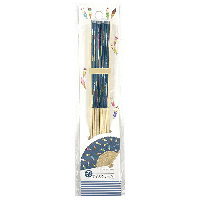 【まとめ買い】扇子アイスクリーム21cm 1523/314438