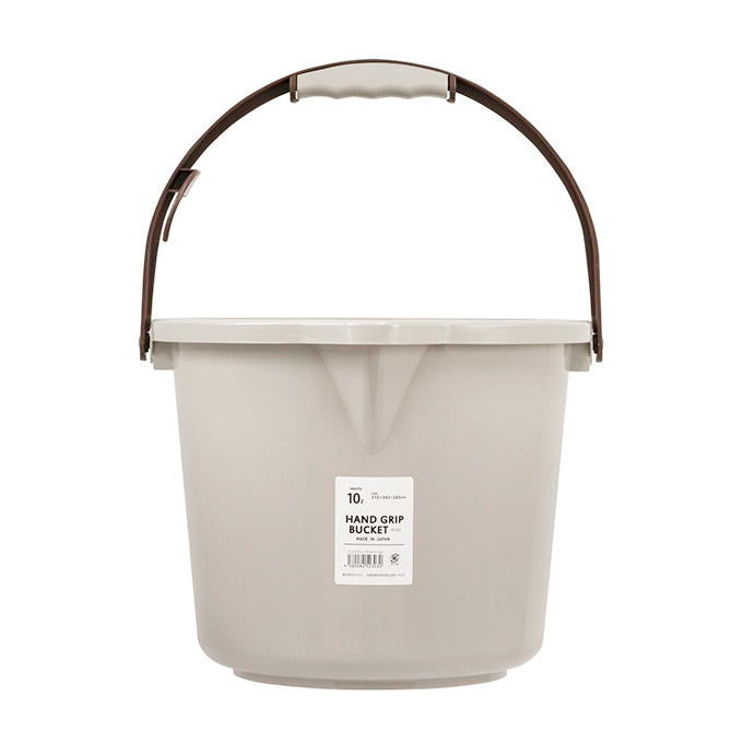 【まとめ買い】ハンドグリップバケツ10L グレー 1558/315054