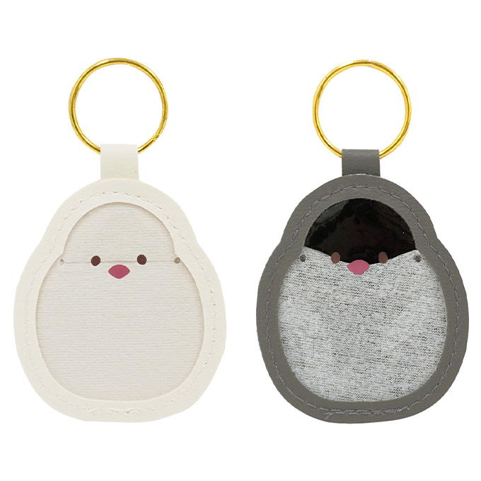 【まとめ買い】合皮鳥さんの羽根チャーム文鳥柄 0936/315277