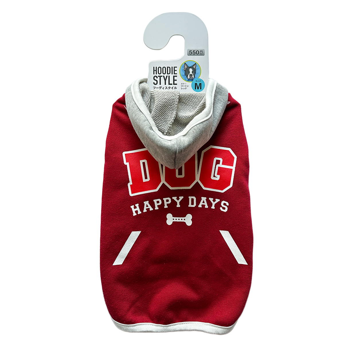 【まとめ買い】犬服フーディースタイルMツートンレッド0686/315309