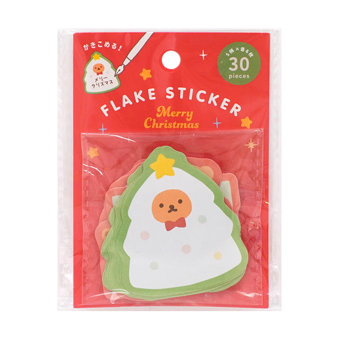 【まとめ買い】フレークシール ベアクリスマス柄 0936/316111
