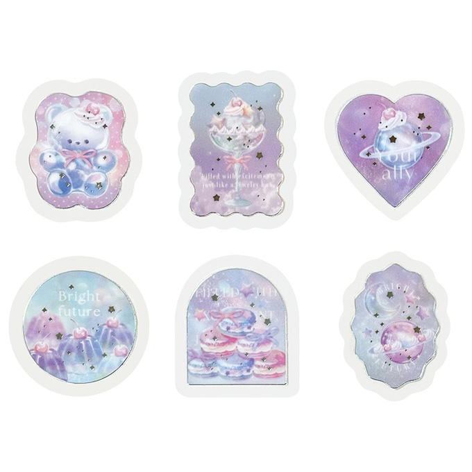 【まとめ買い】フレークシール スイーツプラネット柄 0936/316146