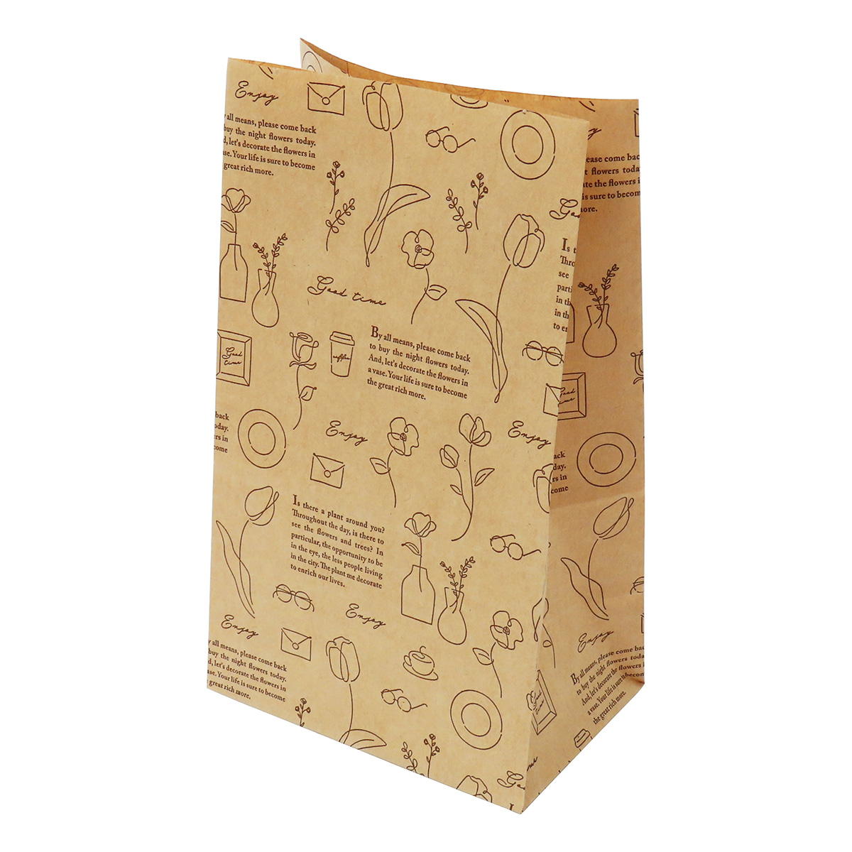 【まとめ買い】卓上ゴミ袋アートフラワー柄12枚 0490/317502