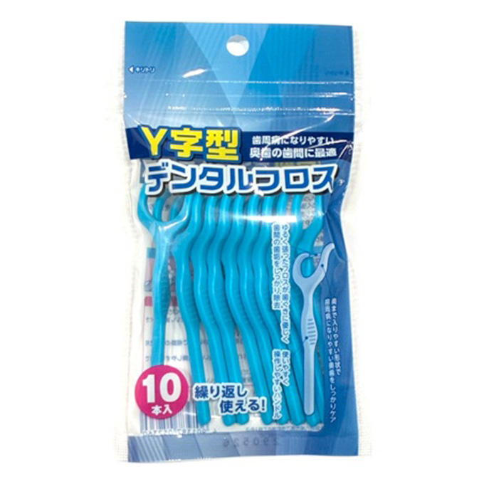 まとめ買い】Y字型デンタルフロス10本入 0692/317807 | ワッツ
