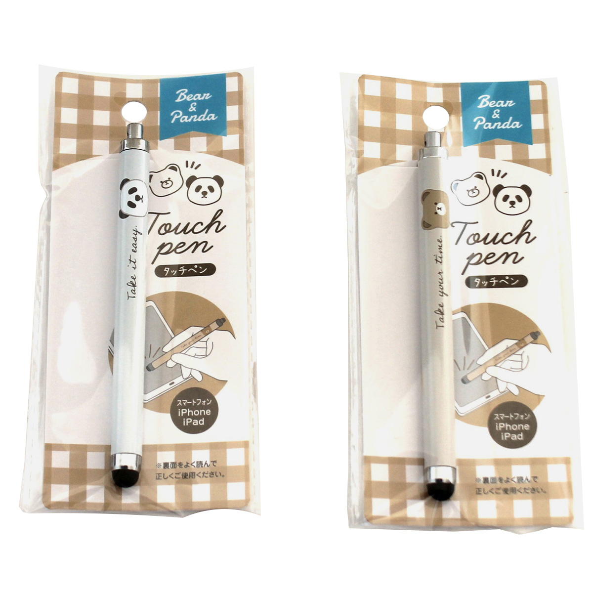 【まとめ買い】クマ&パンダタッチペン 9001/319116