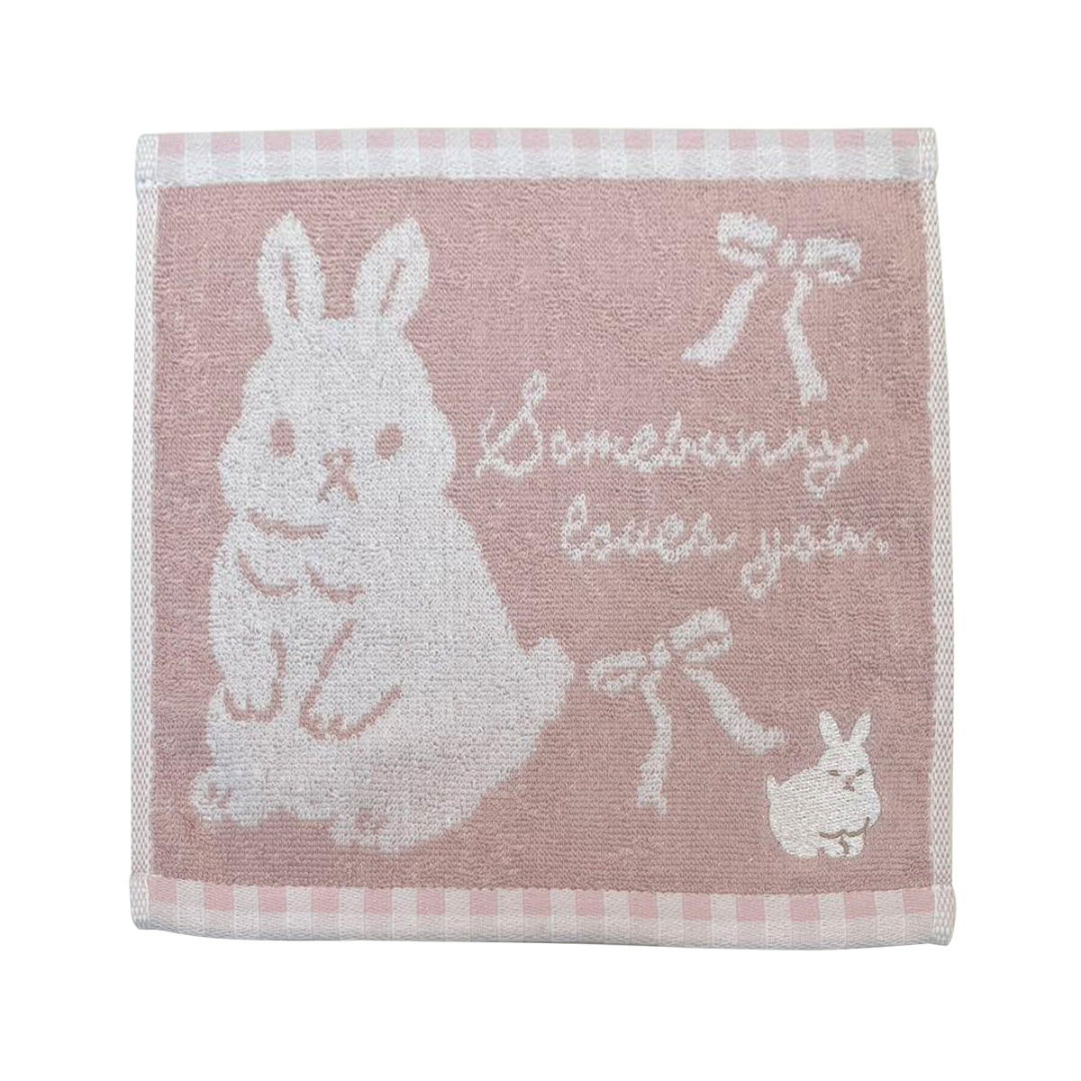 【まとめ買い】ミニタオル うさぎ ピンク1625/319325