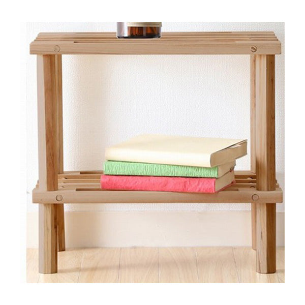 【まとめ買い】ラック 棚 木製 2段 diy 収納棚 おしゃれ 北欧 マルチフリーラック ハーフサイズ 31.5×19.5×29.5cm ブラウン 1635/320317