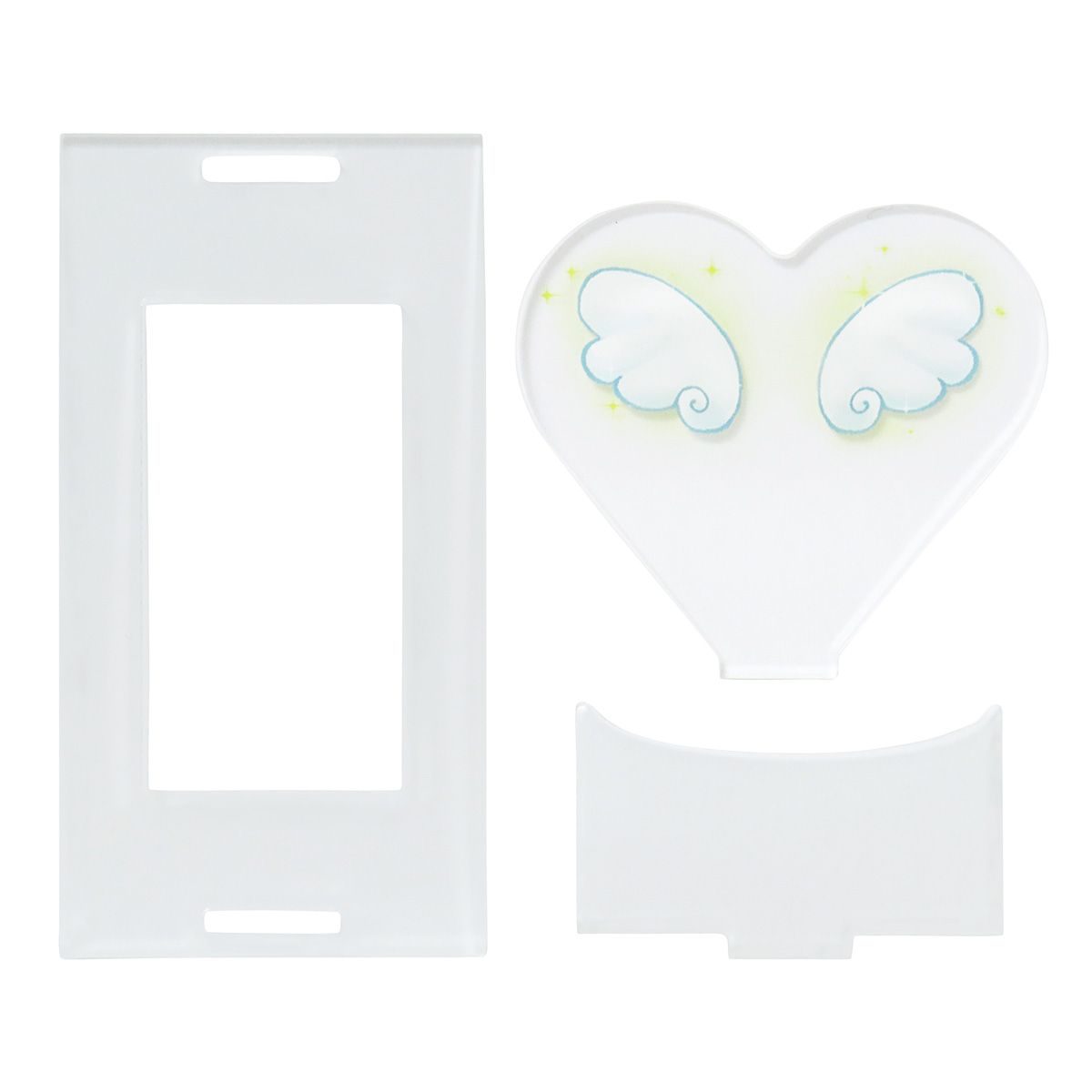 【まとめ買い】アクリルスタンド アクスタ 背景付きぬいぐるみスタンド 天使の羽柄 俵型ぬい用 ぬい活 0490/322241