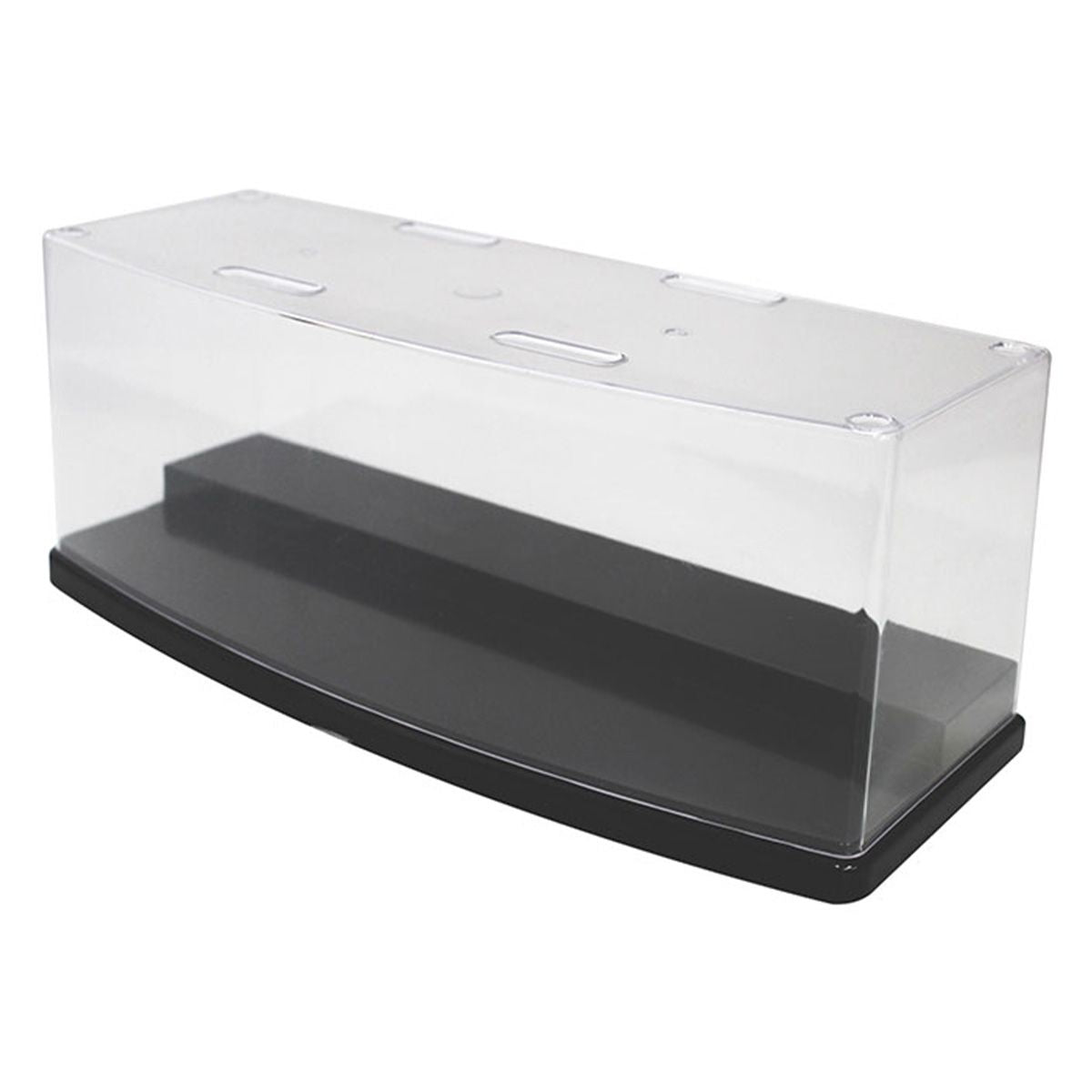 【まとめ買い】★コレクションボックス ラウンドディスプレイケース ワイド L型 ひな壇 約34.5×13.3×13.4cm 1485/323149