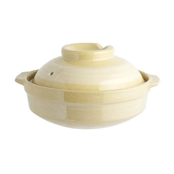 【まとめ買い】雪刷毛目 浅型土鍋 ひとり鍋用土鍋 17cm 1600/323158