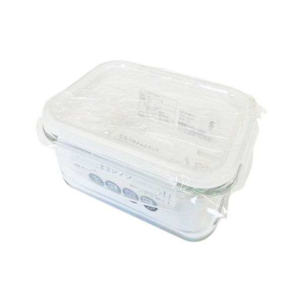 【まとめ買い】キャニスター フードストッカー 食品保存容器 保存ケース 4点ロックガラスフードコンテナ長方形380ml 9001/323168