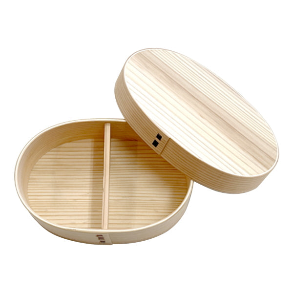 【まとめ買い】曲げわっぱ 弁当箱 天然木 ランチボックス お弁当ケース 曲げわっぱお弁当箱 中 14.5x10x5.5cm 1523/323271