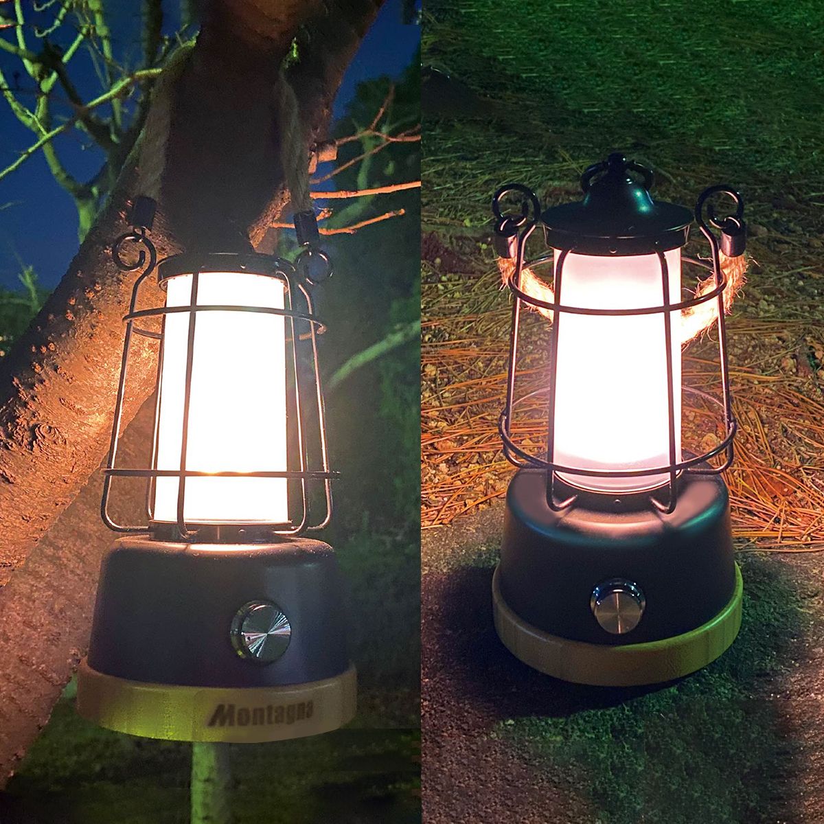 【まとめ買い】ランタン 充電式 おしゃれ Montagna モンターナ アンティーク風 調光/調色ランタン 1571/323894