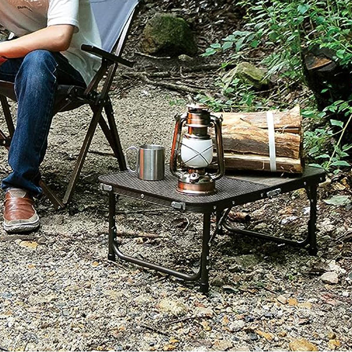 【まとめ買い】【WEB限定】アウトドアテーブル 武田コーポレーション テーブル アルミ ヴィンテージブラウン 60×40×54cm ヴィンテージ調2WAY 1401/324012