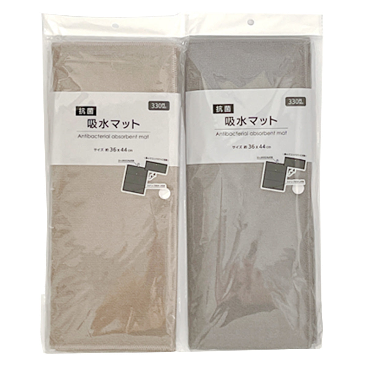 【まとめ買い】抗菌吸水マット 2色 1523/324208
