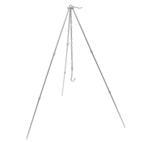 【まとめ買い】トライポッド 焚き火三脚 キャンプギア アルミ製トライポッド 3段ネジ式 ランタンスタンド アウトドア 0330/324765