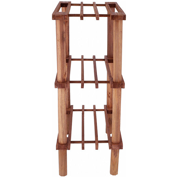 【まとめ買い】ラック オープンラック 物品棚 小棚 木製 3段 diy 収納棚 おしゃれ 北欧 マルチフリーラック ハーフ 3段 ブラウン W31.5×D19.5×H48.5cm 1635/325101