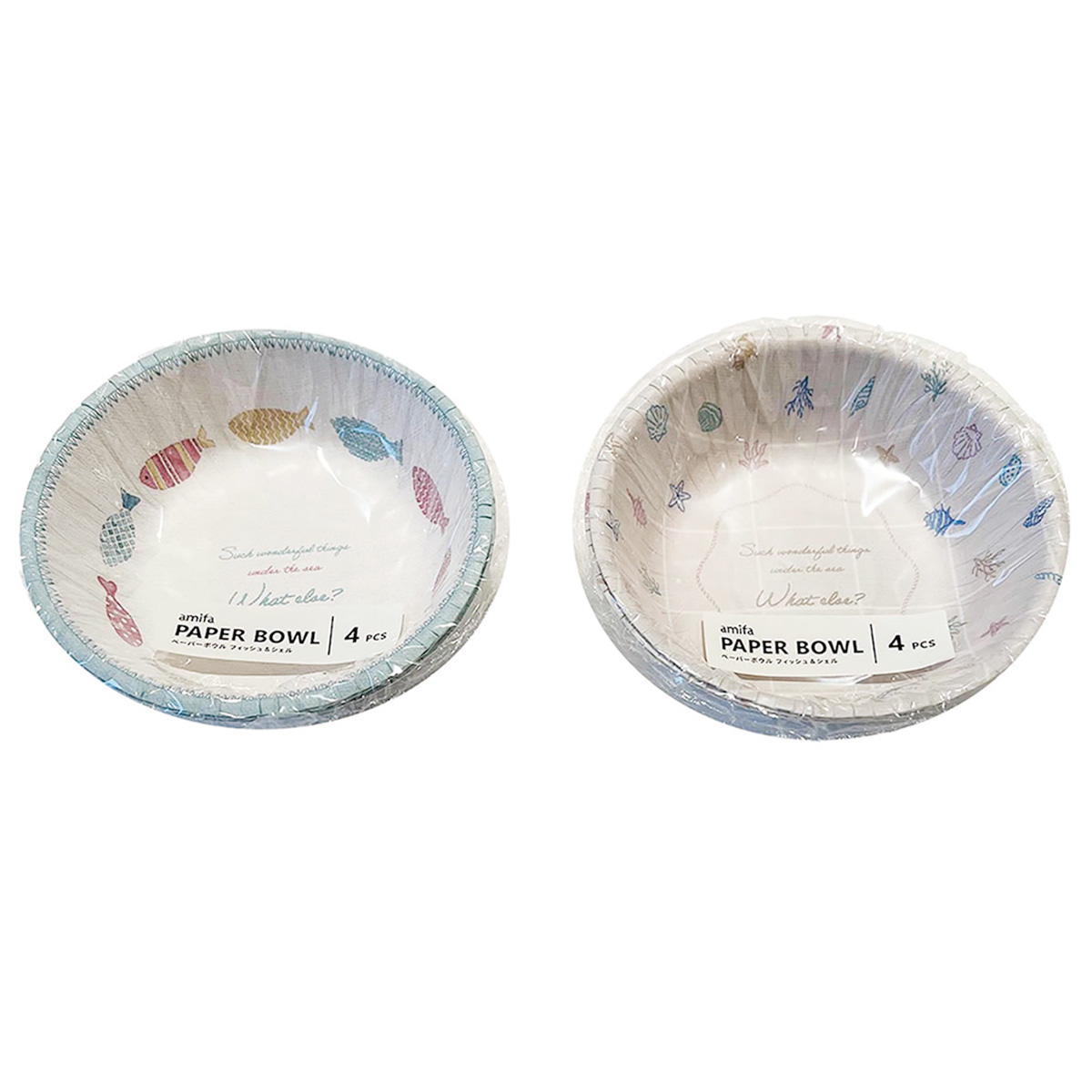 【まとめ買い】ペーパーボウル 4P フィッシュ&シェル0356/326001