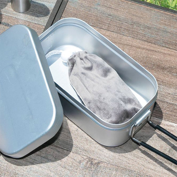 【まとめ買い】カトラリーセット チタンカトラリー4点セット 収納袋付 コンパクト シルバー 武田コーポレーション アウトドア 15×3.6cm TIK22-40SV 1401/326308