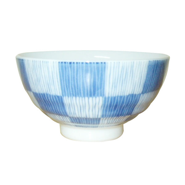 【まとめ買い】大平飯碗 市松十草BL 1516/326384